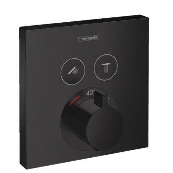 Dušas maisītājs Hansgrohe  Shower Select virsapmetuma daļa, ar 2 izejām, matēta melna