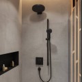 Dušas maisītājs Hansgrohe  Shower Select virsapmetuma daļa, ar 2 izejām, ar termostatu matēta melna