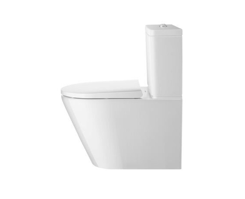 Дно унитаза Duravit D-Neo Rimless, 370х650 мм, без крышки, универсальный слив, белое