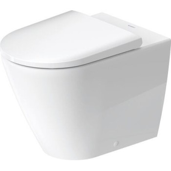 Tualetes pods Duravit D-Neo Rimless, ar vāku QR/Soft Close, 370x580 mm, balts