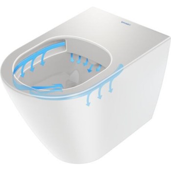 Tualetes pods Duravit D-Neo Rimless, ar vāku QR/Soft Close, 370x580 mm, balts