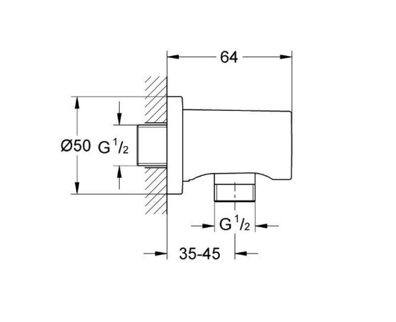 Dušas izvads Grohe Rainshower, phantom black