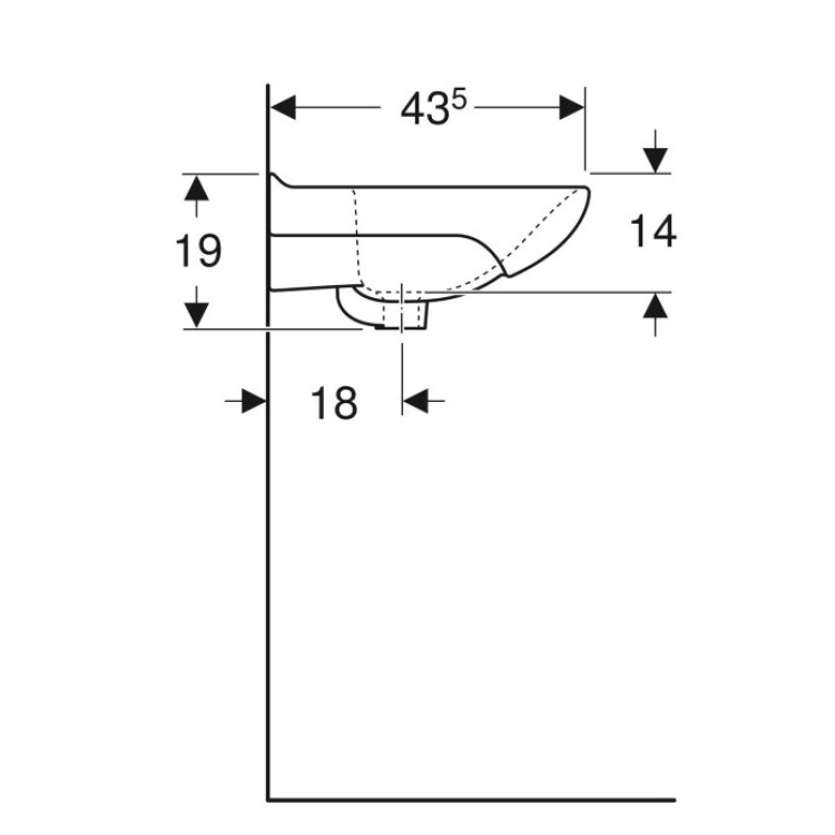 Vannas iztabas izlietne Ifo Cera, 570x440 mm, uz kronšteiniem, balta Vannas iztabas izlietne Ifo Cera, 570x440 mm, uz kronšteiniem, balta