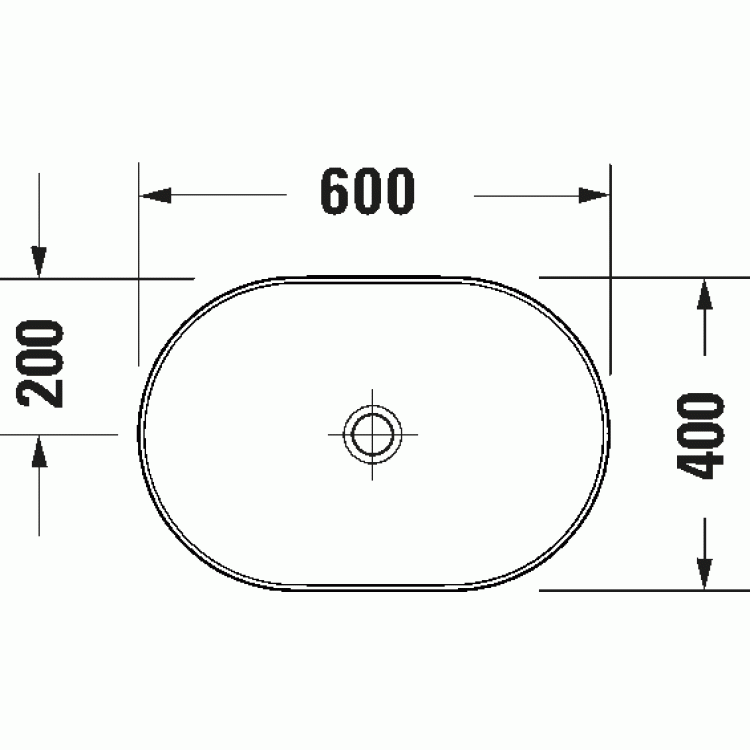 Раковина для ванной Duravit D-Neo, 600х400 мм, на поверхности, белая