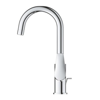 Смеситель для раковины для ванной Grohe BauEdge L New, с выдвижным механизмом, приподнятый, хром