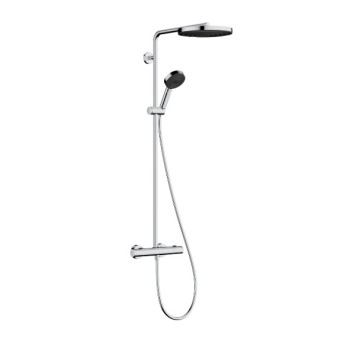 Душевая система Hansgrohe Pulsify 260 1 струя с термостатом Ecostat Тонкий и ручной душ 3 струи, хром