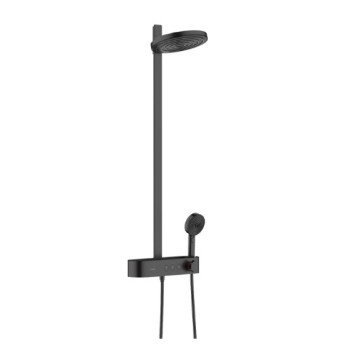 Dušas sistēma Hansgrohe Pulsify 260 2 jet ar termostatu ShowerTablet Select 400, matēta melna