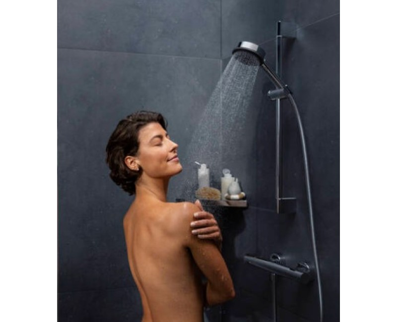 Душевая система Hansgrohe Ecostat Fine с душем в комплекте. Pulsify Select S 105 3jet Relaxation EcoSmart, хром