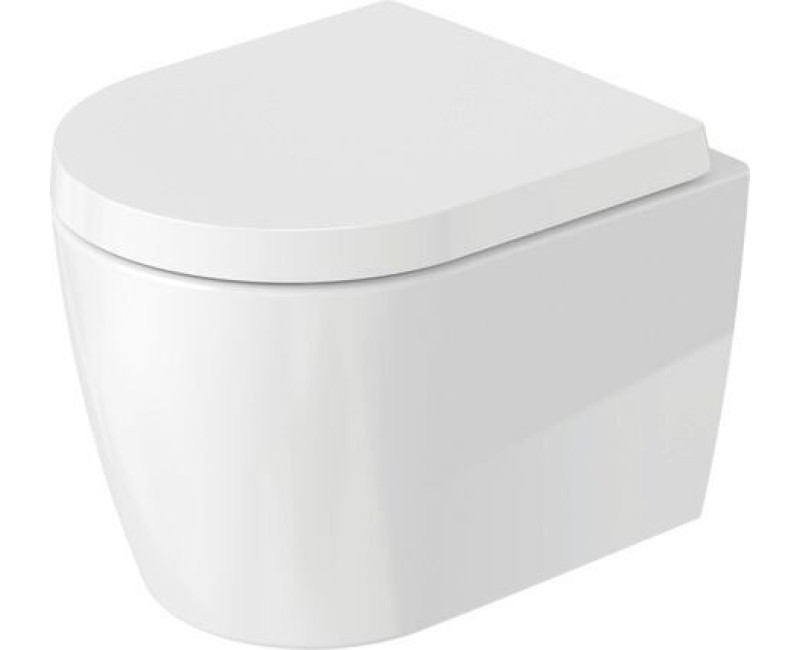 Подвесной унитаз Duravit ME by Starck Compact Rimless, без крышки, 370х480 мм, Durafix, белый WG