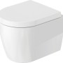 Подвесной унитаз Duravit ME by Starck Compact Rimless, без крышки, 370х480 мм, Durafix, белый WG