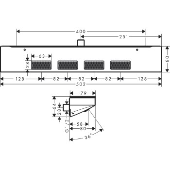 Душевая система с полочкой Hansgrohe Rainfinity 500 1jet, матово-белый