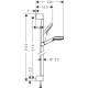 Dušas komplekts Hansgrohe Crometta 100 Vario, 900 mm, EcoSmart 9 l/min, balts/hroms Dušas komplekts Hansgrohe Crometta 100 Vario, 900 mm, EcoSmart 9 l/min, balts/hroms