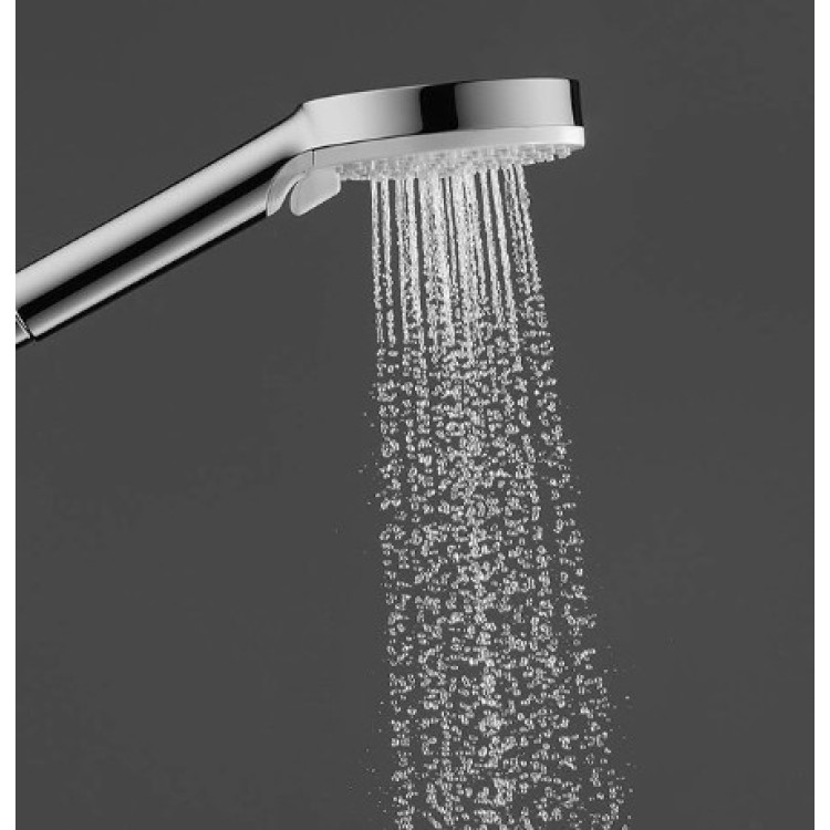 Dušas komplekts Hansgrohe Crometta 100 Vario, 900 mm, EcoSmart 9 l/min, balts/hroms Dušas komplekts Hansgrohe Crometta 100 Vario, 900 mm, EcoSmart 9 l/min, balts/hroms