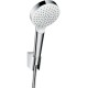 Душевой комплект Hansgrohe Crometta 1jet Porter, 1250 мм, белый/хром Душевой комплект Hansgrohe Crometta 1jet Porter, 1250 мм, белый/хром