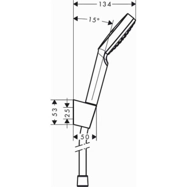 Душевой комплект Hansgrohe Crometta 1jet Porter, 1250 мм, белый/хром Душевой комплект Hansgrohe Crometta 1jet Porter, 1250 мм, белый/хром