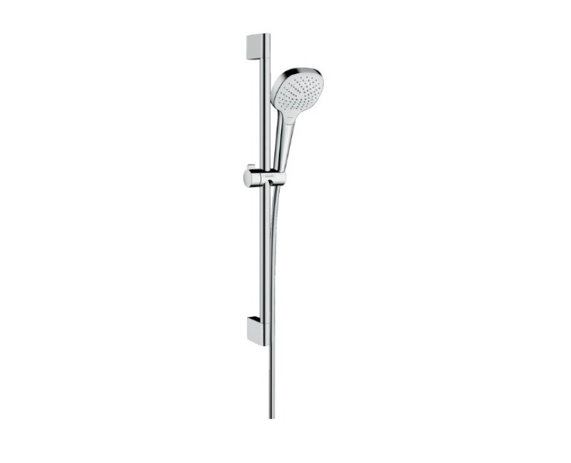 Душевой комплект Hansgrohe Crometta 100 Vario Casetta, 650 мм, с мыльницей, белый/хром