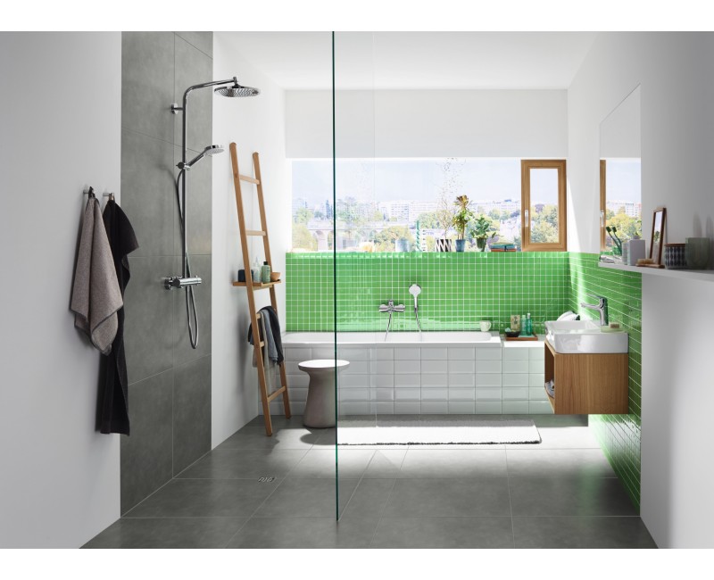 Dušas komplekts Hansgrohe Crometta 1jet Porter, 1250 mm, balts/hroms