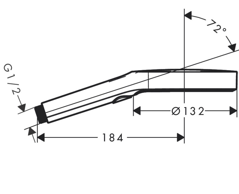 Dušas klausule Hansgrohe Rainfinity 130 3jet, matēta melna