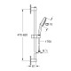 Dušas komplekts Grohe Tempesta Cube 110, 600 mm, hroms Dušas komplekts Grohe Tempesta Cube 110, 600 mm, hroms