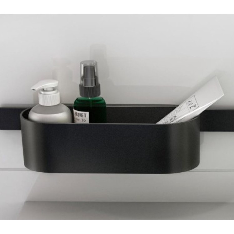 Trauciņš vannas piederumiem Hansgrohe WallStoris, dziļais, matēts melns Trauciņš vannas piederumiem Hansgrohe WallStoris, dziļais, matēts melns