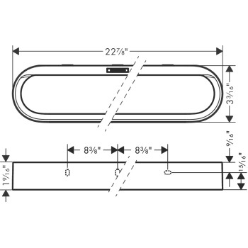 Dvieļu turētājs Hansgrohe WallStoris, 581 mm, matēts balts