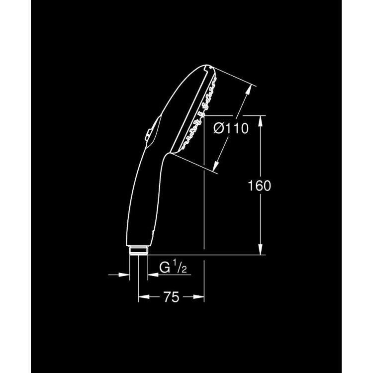 Dušas klausule Grohe Vitalio Start 110 II, d=110 mm, hroms Dušas klausule Grohe Vitalio Start 110 II, d=110 mm, hroms