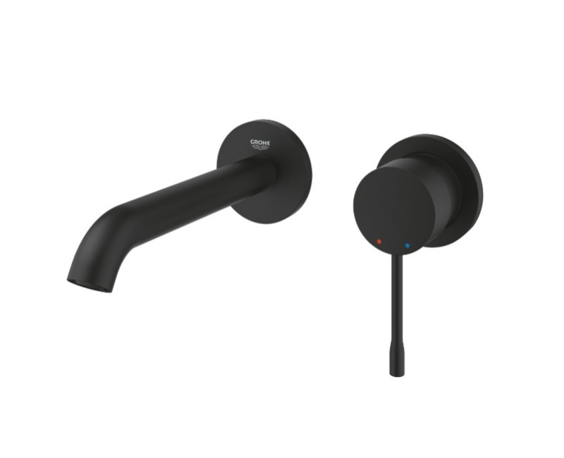 Vannas istabas izlietnes maisītājs Grohe Essence virsapmetuma daļa, 2 caurumu, iztece 183 mm, no sienas, phant