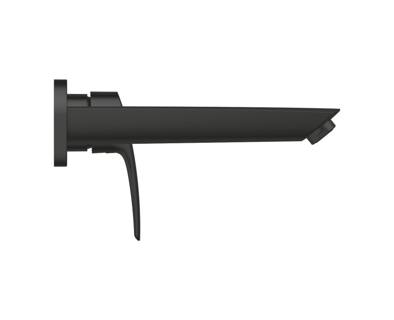 Смеситель для раковины Grohe Eurosmart накладная часть, 2 отверстия, излив 211 мм, со стены, черный матовый