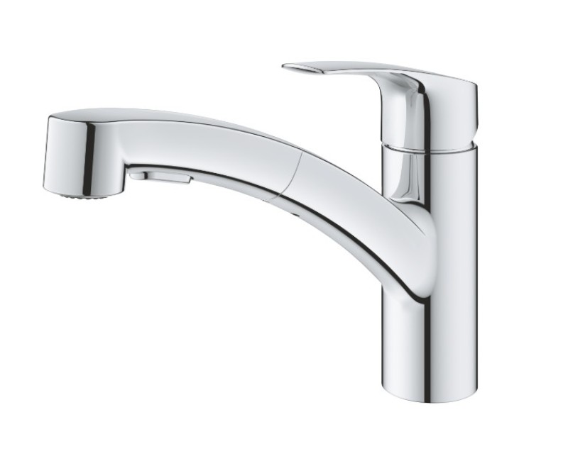 Смеситель для кухни Grohe с выдвижным душем Eurosmart, хром
