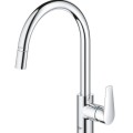 Смеситель для кухни Grohe с выдвижным душем BauEdge, хром