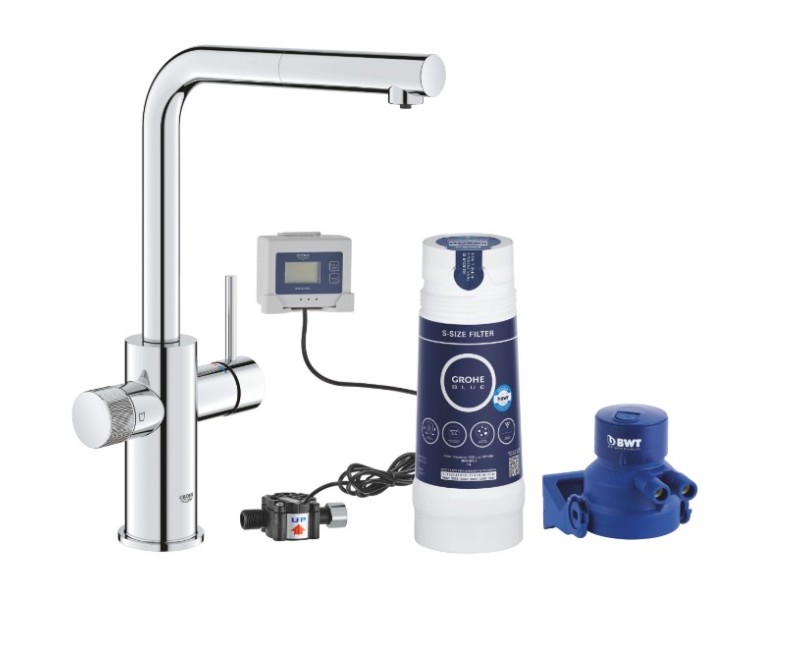 Смеситель для кухни Grohe с фильтром Grohe Blue Pure Minta, хром