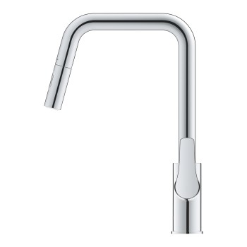 Virtuves maisītājs Grohe Eurosmart, ar izvelkamu galvu, hromēts