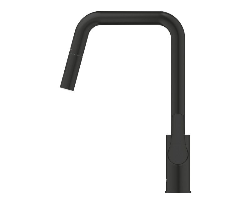 Смеситель для кухни Grohe Eurosmart, с выдвижной головкой, черный матовый
