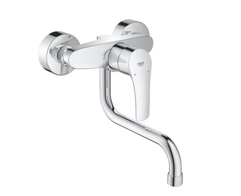 Смеситель для кухни Grohe Eurosmart, излив 216 мм, настенный, хром