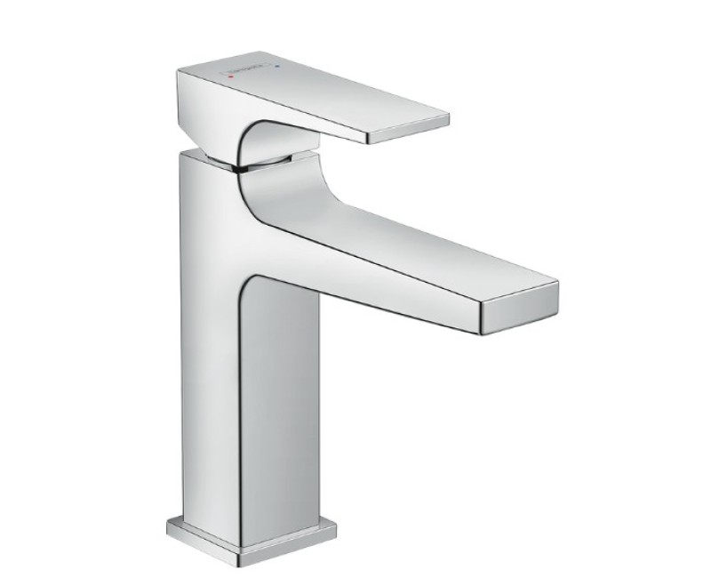 Смеситель для раковины Hansgrohe Metropol 110, с нажимом, черный матовый
