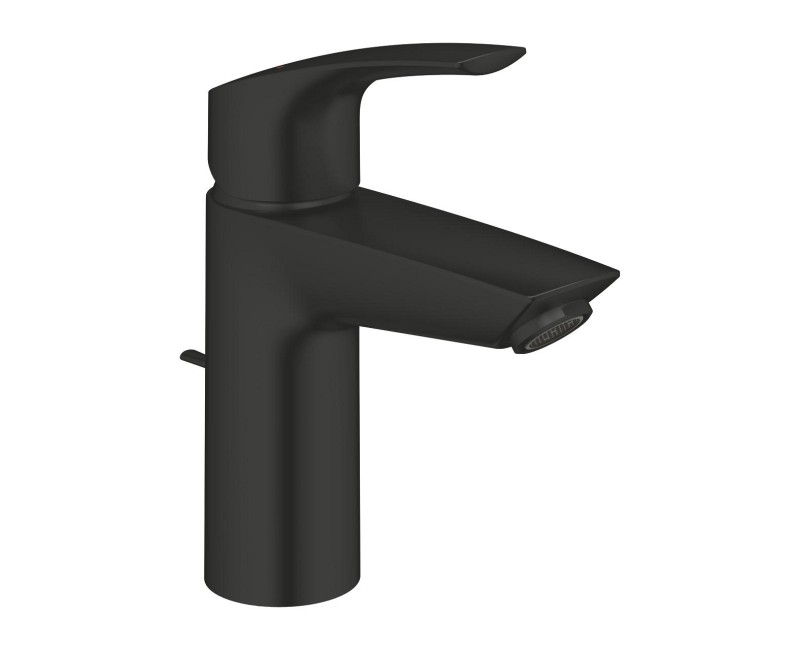 Смеситель для раковины для ванной Grohe Eurosmart S, с выдвижным механизмом, черный матовый