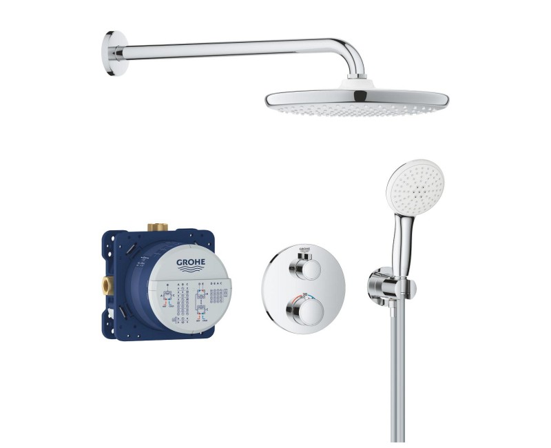 Dušas sistēma Grohe Grohtherm/Tempesta 250, ar termostatu hroms