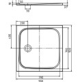 Душевой поддон Cayonoplan, 900x900 мм, сталь ECF белая
