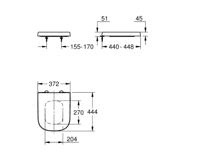 Poda vāks Grohe EuroCeramic, QR/SC, balts