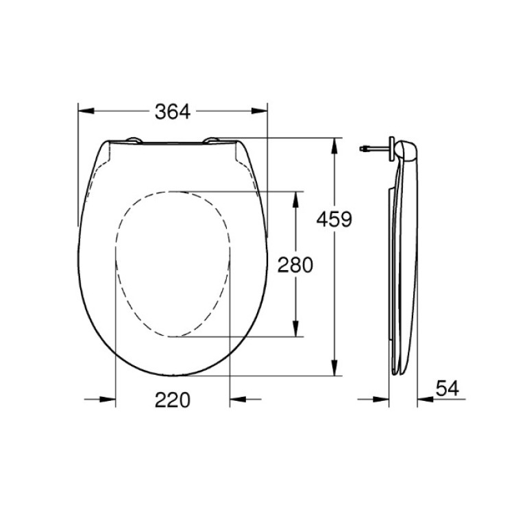 Крышка для Унитаза Grohe BauCeramic, QR/SC, белая