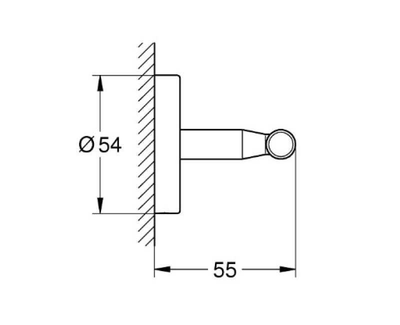 Крючок для ванной Grohe BauCosmopolitan, хром