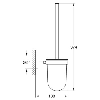 Ершик для унитаза Grohe BauCosmopolitan, хром