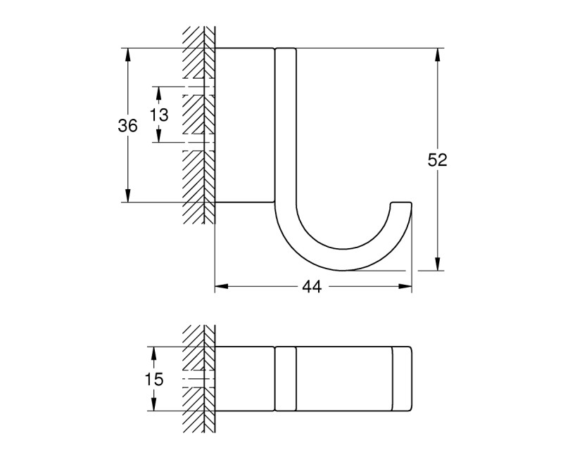 Крючок для ванной Grohe Selection, хром