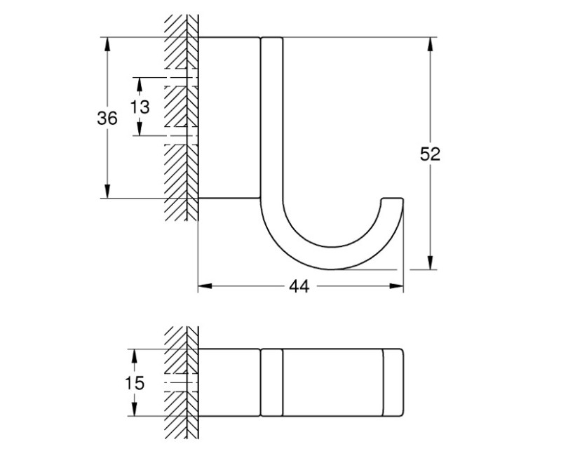 Крючок для ванной Grohe Selection, матовый твердый графит
