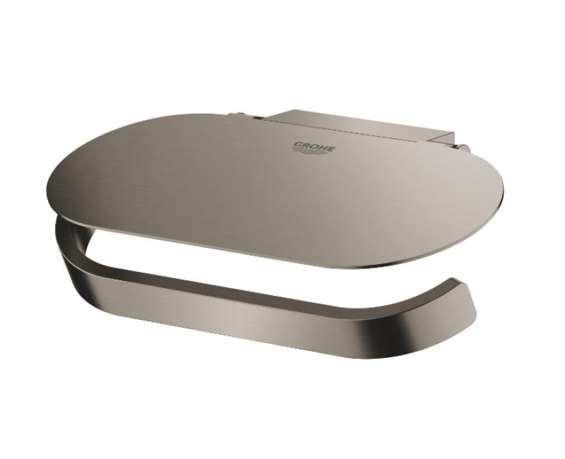 Держатель для туалетной бумаги Grohe с крышкой Selection, матовый твердый графит
