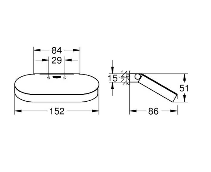 Держатель для туалетной бумаги Grohe с крышкой Selection, матовый твердый графит