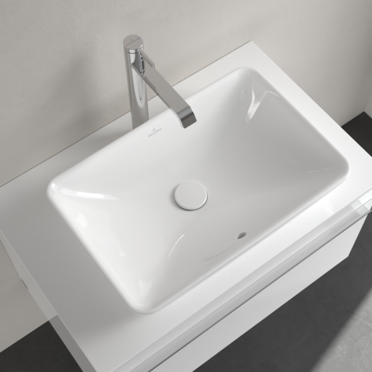 Vannas istabas izlietne Villeroy & Boch Venticello, 550x360 mm, uz virsmas, balta Vannas istabas izlietne Villeroy & Boch Venticello, 550x360 mm, uz virsmas, balta