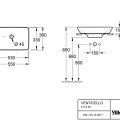Раковина Villeroy & Boch Venticello, 550x360 мм, поверхность, белый