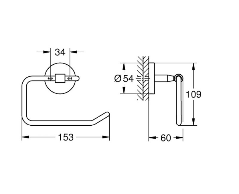Держатель для туалетной бумаги Grohe Start Cosmo, хром