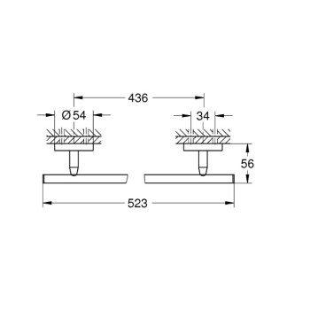 Полотенцедержатель Grohe Start Cosmo, 430 мм, хром
